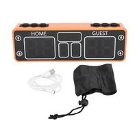 Tableau de score numérique LED avec minuterie intégrée, écran tactile, batterie rechargeable 2000mAh, matériau ABS et PC, pour basketball volleyball tennis en intérieur et extérieu (couleur orange)