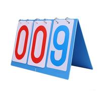 Tableau de score portable à 234 chiffres pour les sports comme le basket-ball, le football, le badminton, en plastique imperméable et design pliable (3 chiffres)