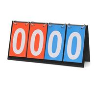 Tableau de Score Sportif à 4 Chiffres, Score Flip Tableau de Bord Sportif Portatif Sports Tableau Scoreboard, Compteur de Score Scoreboard Scores Sports Tableau d'Affichage pour Basketball Tennis