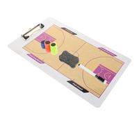 Tableau de Stratégie de Basketball PVC Double Face pour Entraîneurs | Schéma Terrain Complet, Tracé Demi-terrain Étendu, Suivi des Joueurs, Usage Réutilisable Couleur Aléatoire