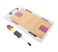 Tableau de Stratégie de Basketball PVC Double Face pour Entraîneurs | Schémas Clairs, Demi-terrain Étendu et Plein Terrain, Portatif, pour Managers D’équipe et Pratique Couleur Aléatoire