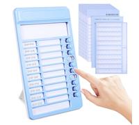 Tableau de Suivi Bleu en Plastique Curseurs, Pages Remplaçables | Montage Mural Bureau, Fonctions Récompense et Conséquence, pour Routines Scolaires et Tâches Garçon Fille