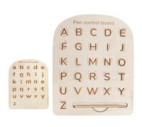 Tableau de suivi de l'alphabet en bois - Lettres en bois de pratique, lettres et chiffres Ensemble de suivi | montessoris Design, activités d'écriture de la petite enfance, aide à l'étude
