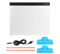 Tableau de suivi de lumière LED format A3 Planche à dessin super brillante Grande zone de lumière Atténuation à 3 niveaux pour dessiner Suivi des tatouages Plastique blanc noir