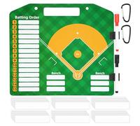 Tableau de support magnétique pour softball Dugout, tableau de bord de baseball, 2 marqueurs inclus, écran Dugout, accessoires d'entraînement pour football