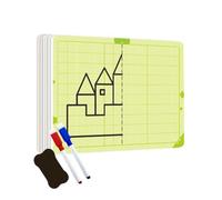 Tableau De Symétrie Pour enfantes - Ensemble De Jouets De Dessin Effaçables | Kit De Traçage De Modèles, Outil De Formation Focus | Système D'apprentissage Éducatif, Développement De La Créativité