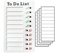 Tableau de tâches à faire - Outils Adhd pour enfants et adultes - Tableau de routine du matin coulissant pour enfants - Tableau de liste de contrôle amovible pour camping-car - Tableau de tâches