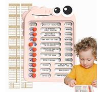 Tableau de tâches pour enfants - Réutilisable - Avec curseur de liste de contrôle - Réutilisable - Auto-discipline - Développe de bonnes habitudes
