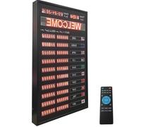 Tableau de taux de Change numérique à LED à 10 rangées, Tableau d'affichage électronique du taux de Change à LED, avec Mise à Jour de la minuterie et Fonction de mémoire de Mise Hors Tension