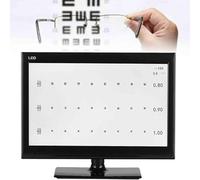 Tableau de test d'acuité visuelle LED pour examens oculaires, testeur de vision oculaire numérique avec écran LCD, outil d'examen optique précis pour une utilisation en clinique