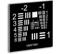 Tableau de test de résolution de caméra, tableau de test de résolution de limite spatiale de microscope optique de 3", groupes -2-5 étalonnage de cartes de film positif/négatif,(Black)