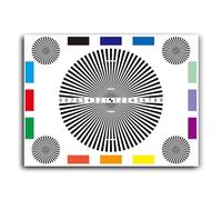 Tableau de Test d'objectif Carte d'étalonnage des Couleurs, Carte de réglage de la Mise au Point de l'appareil Photo, précision d'étalonnage ± 5 μm, matériau de Papier Photo indéchirable(D)