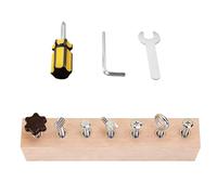 Tableau de Tournevis - 8,07 Pouces éducatif | Jouet en Bois - Etabli interactif en métal et Bois pour Les d'âge préscolaire pour développer la motricité Fine, la créativité et Le Jeu domestiqu