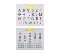 Tableau de traçage de l'alphabet magnétique, Tableau de Pratique des Lettres et des Chiffres magnétiques Double Face, aimants pour Apprendre à écrire avec Un Stylo magnétique