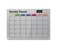 Tableau de travail magnétique en acrylique transparent pour réfrigérateur Calendrier mensuel hebdomadaire Calendrier du réfrigérateur Planificateur de responsabilités pour enfants