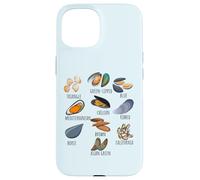 Tableau de variétés de moules Ocean Foodie Design pour Les Amateurs de Fruits de mer Coque pour iPhone 15