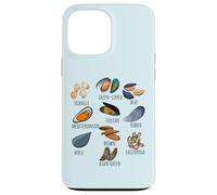 Tableau de variétés de moules Ocean Foodie Design pour Les Amateurs de Fruits de mer Coque pour iPhone 13 Pro Max