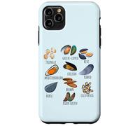 Tableau de variétés de moules Ocean Foodie Design pour Les Amateurs de Fruits de mer Coque pour iPhone 11 Pro Max