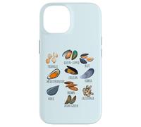 Tableau de variétés de moules Ocean Foodie Design pour Les Amateurs de Fruits de mer Coque pour iPhone 14
