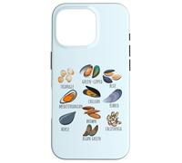 Tableau de variétés de moules Ocean Foodie Design pour Les Amateurs de Fruits de mer Coque pour iPhone 16 Pro