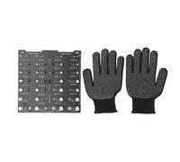 Tableau de vérification du filetage des écrous de boulons, jauge d'identification de vis en alliage d'aluminium, outil d'identification métrique et fileté à 28 trous avec gants de