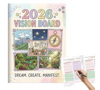 Tableau de vision 2026 - Planification de 12 mois - Livre à clipser - Pour la planification des étudiants, des étudiants, des entrepreneurs, des dirigeants, des ateliers, du bureau, à la maison