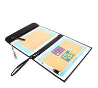 Tableau de Volleyball Portable, Fer Khaki, Écriture Effaçable | Plan Non Pliant, Usage Vestiaire ou Match, pour Équipes et Jeunes Passionnés, Compatible Feutre Effaçable