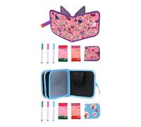 Tableau De Voyage Effaçable À Sec Double Face, Outil De Peinture Créatif, 20,5 Cm, Tableau Blanc Portable Avec Rangement À Fermeture Éclair, Livre De Dessin, Expression Créative Gratuite, Pour Voyage