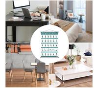 Tableau De Yoga Sur Chaise - 15,75 X 23,62 Pouces En Tissu Artistique PVC, Support Mural Pliable | Affiche De Mobilité Pilates Stretch, Entraînement Au Bureau De Gymnastique À Domicile, Routine D'