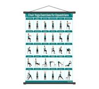 Tableau De Yoga Sur Chaise - Affiche De Yoga Sur Chaise, Tableau Mural De Poses Chronométrées, Plan D'entraînement De Sur Chaisee | Pour Le Fitness, Les Étirements, Les Entraînements De Mobilité