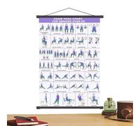 Tableau De Yoga Sur Chaise Pour Personnes Âgées, Guide D'affiche De Pose D'