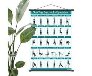 Tableau De Yoga Sur Chaise Pour Personnes Âgées, Guide D'affiche De Pose D'
