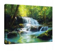 Tableau Deco Chute d'eau Nature Moderne 120x80 cm XXL Impression sur Toile Décoration Murale Intissée pour Salon Chambre Cuisine