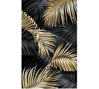 Tableau deco jungle feuillage or - 50x80cm
