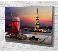 Tableau Deco Maiden Tower, Bosphore, Turquie Tableaux Decoration Murale Photo Image Artistique Photographie Graphique 80x120cm(31.5x47.2inch) Sans cadre