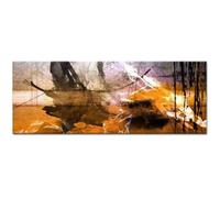 Tableau Déco Peinture Art Abstrait Taches Colorées - Abstrait - 80x30 cm