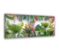 Tableau deco tropiques et monstera - 80x30cm