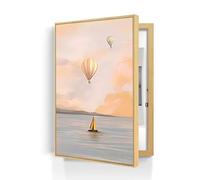Tableau Décoratif Cache Coffret Électrique, Habillage Ouvrant Cache Boîte de Fusibles et Compteur Électrique, Décoration Murale Intérieure pour Entrée Salon Maison(A,45X55CM/17.7x21.6in)