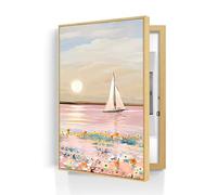 Tableau Décoratif Cache Coffret Électrique, Habillage Ouvrant Cache Boîte de Fusibles et Compteur Électrique, Décoration Murale Intérieure pour Entrée Salon Maison(E,60X80CM/23.6x31.5in)