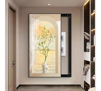 Tableau Décoratif De Panneau De Disjoncteur Caché, Sculptures Murales Décoratives 3D, Artisanat En Porcelaine Cristal, Tableau Décoratif De Boîte De Distribution(B,50 * 70cm)