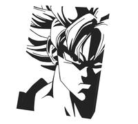 Tableau Décoratif - FABULOUS - Dragon Ball Super Son Goku - Noir et Blanc - 30x39 cm - Écologique