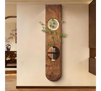 Tableau décoratif LED représentant une plante, peinture décorative pour hall d'entrée, sculpture murale créative pour salon, entrée, couloir, alimentation secteur (Marron 1 25*125cm/9.8*49.2