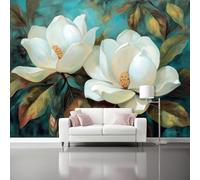 Tableau Décoratif Mural Toile - Art Style peinture à l'huile rétro élégant magnolia Impression HD, Peinture Murale pour Salon Chambre Bureau, Coloré Décoration Intérieure Contemporaine - 300 x 210 cm