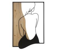 Tableau décoratif murale feuilles en métal doré 50,2x5,1x50,2 cm