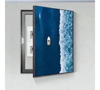 Tableau Décoratif Pour Coffret Électrique,Cache Boîte De Fusibles, Habillage Ouvrant À Droite,Cadre Cache Compteur,Décoration Murale Technique Pour Entrée Ou Salon(Right,35cm*45cm(13.8*17.7in))