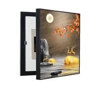 Tableau Décoratif pour Coffret Électrique, Cache Boîte de Fusibles, Habillage Ouvrant à Droite, Cadre Cache Compteur, Décoration Murale Technique, pour Entrée ou Salon