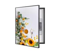 Tableau Décoratif pour Coffret Électrique, Cache Boîte de Fusibles, Habillage Ouvrant à Gauche, Cadre Cache Compteur, Décoration Murale, pour Entrée ou Salon(G,40X60CM/15.7x23.6in)