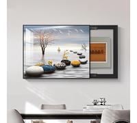 Tableau Décoratif Pour Compteur Électrique, Couvercle De Boîte À Fusibles Décoratif, Plaque Inférieure Épaisse, Tableau Mural Créatif À Suspendre Pour Salon(A,60 * 50cm)