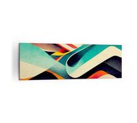 Tableau Décoratif sur Toile 160x50 cm Abstrait Art - 5602 | Salut Lignes Abstraction Impression sur Toile Grand Décoration Murale Art Mural Toile Imprimée Salon Chambre Cuisine ARTTOR