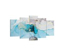 Impression sur Toile 160x85cm Tableaux Image Photo Marbre Moderne Bleu